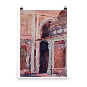 Open image in slideshow, Qutub Minar, Delhi - Watercolor 1962

